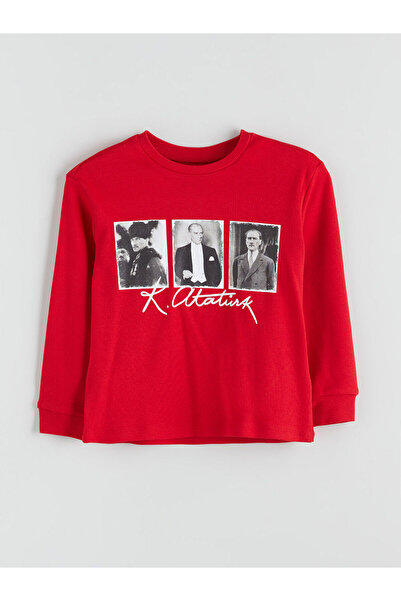 LC Waikiki Crew Neck Ataturk Printed Boys' T-Shirt