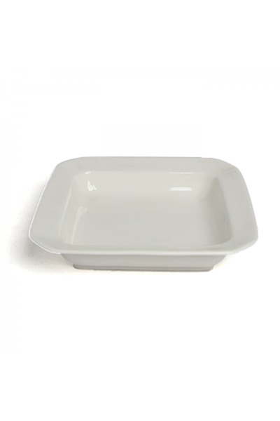 SQUALO Squalo - Elegant Square Serving Dish (Porcelain) with a Contemporary Design - White 4x23x23 cm