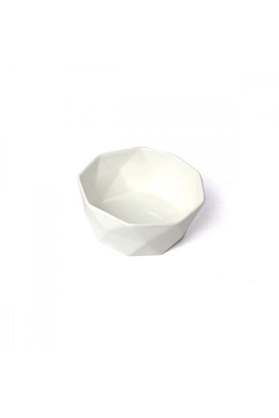 SQUALO Squalo - Elegant Round Ribbed Porcelain Serving Dish, White - 4.7x10.5x10.5 cm