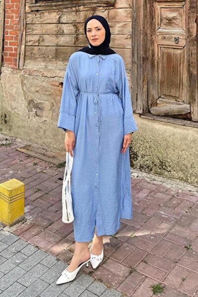 lamelif Pat Detailed Dress Baby Blue