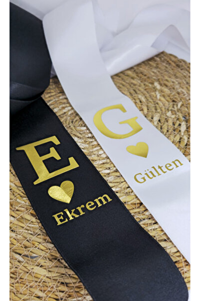 Frisson Kişiye Özel Nişan Düğün Gelin Damat İsimli Takı Kurdelesi 6 Cm Eninde...