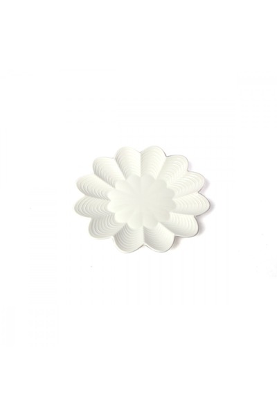 SQUALO Squalo - Elegant Rose-Shaped Porcelain Serving Dish, White - 3.5x26.3x26.3