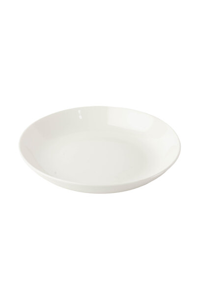 SQUALO Squalo - Round Serving Dish (Porcelain) with an Elegant and Contemporary Design - White 13.5X13.5X2.3 cm