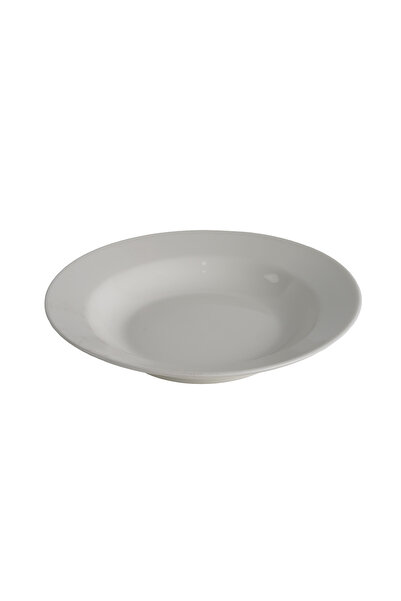 SQUALO Squalo - Deep Round Serving Dish (Porcelain) with an Elegant and Contemporary Design - White 17.5X17.5X3.3 cm