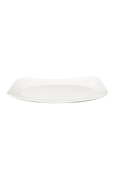 SQUALO Squalo - Elegant Rectangular Porcelain Dish with Contemporary Design - White 4.2x38x25.5 cm