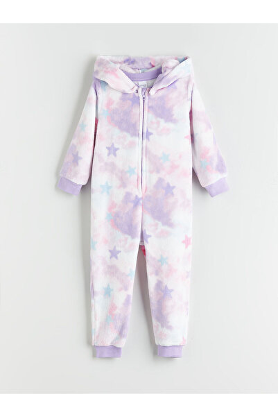 LC Waikiki Kapüşonlu Pelüş Kız Çocuk Uyku Tulumu