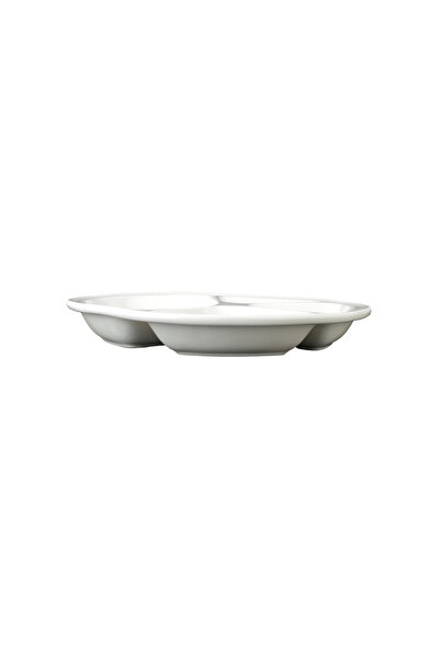 SQUALO Squalo - Elegant Round Cut Porcelain Serving Dish, White - 4x29.5x29.5 cm