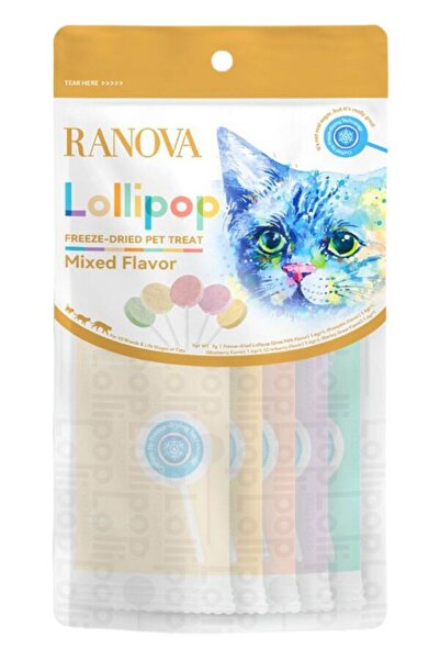 RANOVA Kediler için Karışık Lezzetli Lolipop 1,4gr 5li Luxury