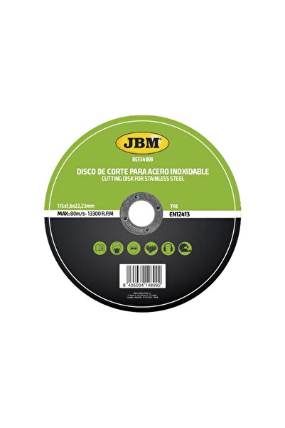 JBM Disc de Tăiere 14899 pentru Oțel Inoxidabil, 115 x 1.6 mm, Tip T41