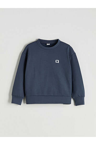 LC Waikiki Hanorac pentru fetiță cu guler rotund antracit