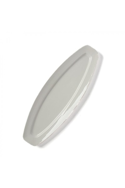 SQUALO Squalo - Elegant oval porcelain serving platter with a contemporary design - White 3x53.5x18 cm