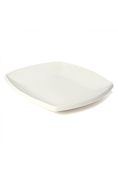 SQUALO Squalo - Elegant Square Serving Dish (Porcelain) with a Contemporary Design - White 4.8x30.5x30.5 cm