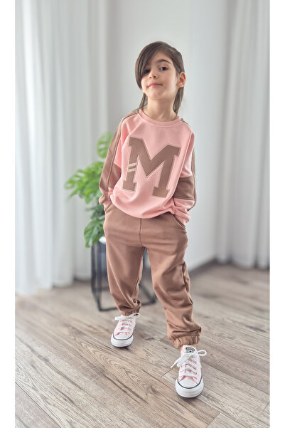 BALKABAĞI Σετ αθλητικής φόρμας για κορίτσια M Applique ροζ / κίτρινο (2-9 ετών)