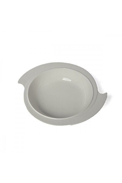 SQUALO Squalo - Round Serving Dish (Porcelain) with Elegant Handle in Contemporary Design - White 8.5x36x31.5 cm