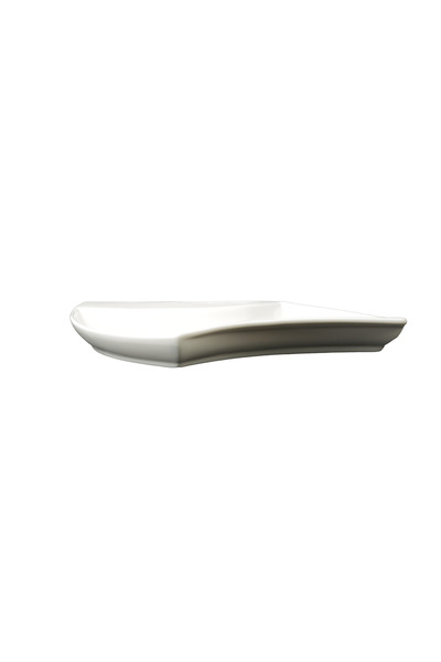 SQUALO Squalo - Elegant Wing-Shaped Porcelain Serving Dish, White - 3x22.5x17 cm