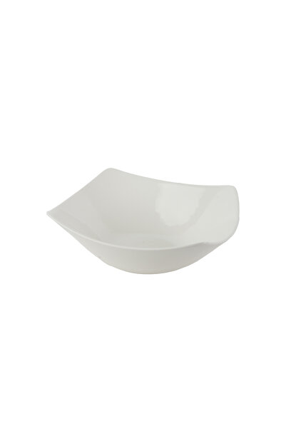 SQUALO Squalo - Square (porcelain) plate with an elegant and modern design - White 10x28x28 cm