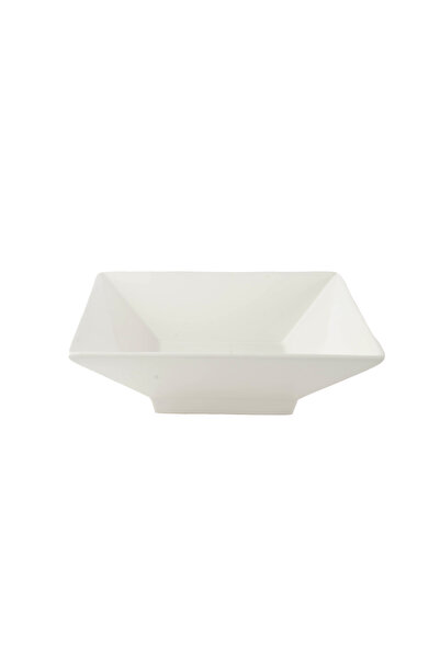 SQUALO Squalo - Elegant Square Serving Dish (Porcelain) with a Contemporary Design - White 7x21x21 cm