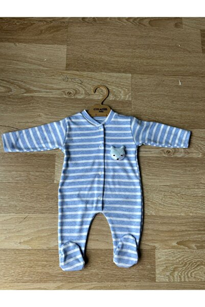 cimcim baby Striped Baby Romper with Fox Accessories