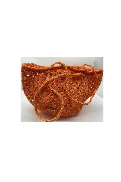 CHIC Orange Hand Paper Rope Craft Bag