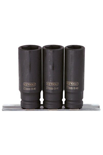 KS Tools 1/2" hex socket wrench set, extended, 3 pieces