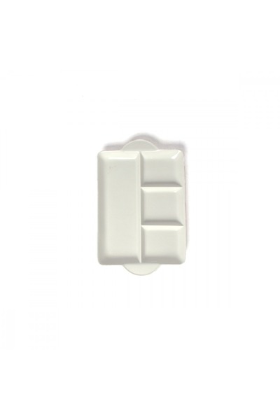 SQUALO Squalo - Rectangular Divided Serving Dish (Porcelain) with Handle in Elegant and Modern Design - White 2.5x29.9x19 cm