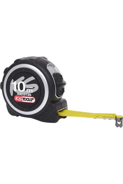 KS Tools Ruletă cu dispozitiv de blocare 300.0135, lungime 10 m, bandă lată d...