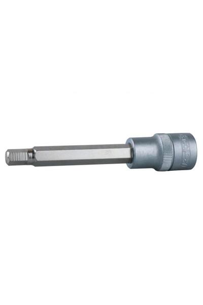 KS Tools Socket wrench 911.1326, hexagonal profile, 1/2 inch, opening 6 mm, length 110 mm, steel