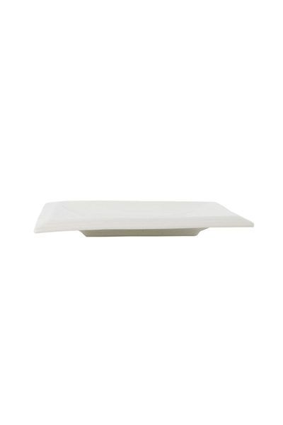 SQUALO Squalo - Elegant Square Serving Dish (Porcelain) with a Contemporary Design - White 2x19x19 cm