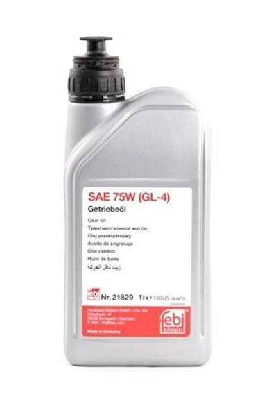 FEBI BILSTEIN Manual Transmission Oil 75W GL-4, 1 Liter, Code 21829, Yellow Color