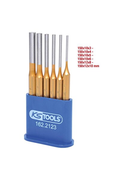 KS Tools Set de dornuri, 6 piese, dimensiuni Ø3, Ø4, Ø5, Ø6, Ø8, Ø10 mm