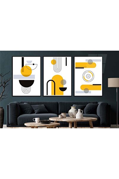 seninürünün Σετ 3 τεμαχίων με θέμα την τέχνη της εκτύπωσης σε πραγματικό γυαλ...