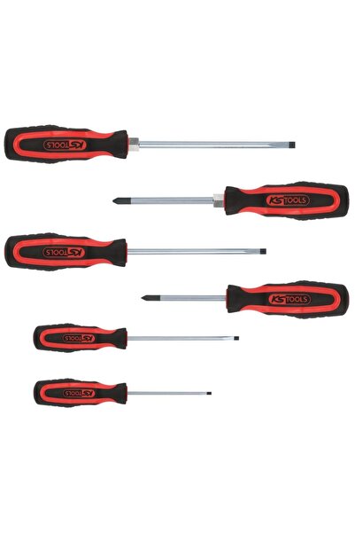 KS Tools ERGOTORQUEplus 6-piece screwdriver set, flat and Phillips (PH)