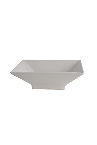 SQUALO Squalo - Elegant Square Serving Dish (Porcelain) with a Contemporary Design - White 6x18.5x18.5 cm