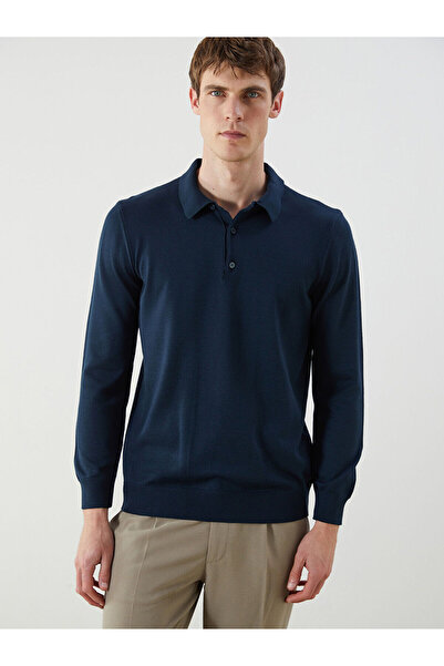 LC Waikiki Ανδρικό πλεκτό πουλόβερ SOUTHBLUE Polo Neck (W5)