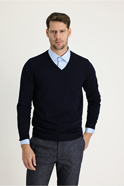 Kiğılı V-Neck Regular Fit Knitwear Sweater