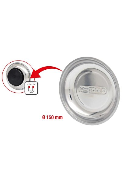 KS Tools Magnet plat din oțel inoxidabil, diametru 150 mm