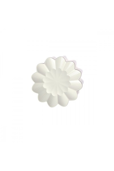 SQUALO Squalo - Elegant Rose-Shaped Porcelain Serving Dish - White - 4x32.5x32.5 cm