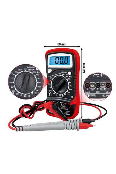 KS Tools Multimetru Digital cu Vârfuri de Testare Incluse