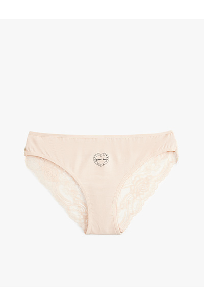 Koton Printed Brazilian Panties with Lace Detail on the Back (Aw 25)