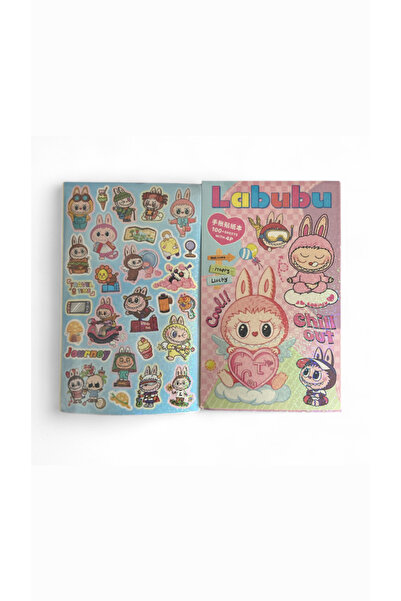 synshop Labubu 100 de bucăți autocolant cu hologramă strălucitoare, carte cu ...