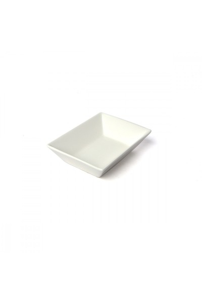 SQUALO Squalo - Elegant Rectangular Deep Serving Dish (Porcelain) White - 4.2x15.5x10.5 cm