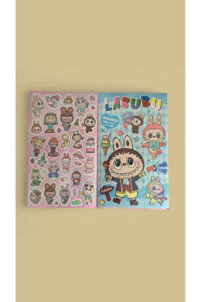 synshop لابوبو 100 قطعة ملصق هولوغرام متوهج كتاب ملصقات قابل للإزالة 4 أوراق