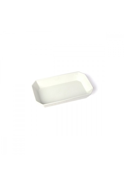 SQUALO Squalo - Elegant Rectangular Serving Dish (Porcelain) with a Contemporary Design - White 5x27.5x15.5 cm