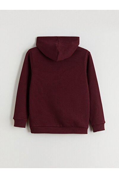 LC Waikiki Bordo Kapüşonlu Erkek Çocuk Sweatshirt