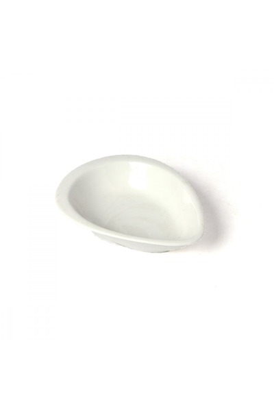 SQUALO Squalo - Drop-shaped porcelain serving platter with an elegant and modern design - White 3.5x16.8x12.5 cm