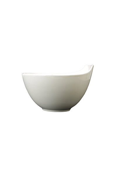 SQUALO Squalo - Elegant Round Deep Serving Dish (Porcelain) White - 11.5x17.6x17.3 cm