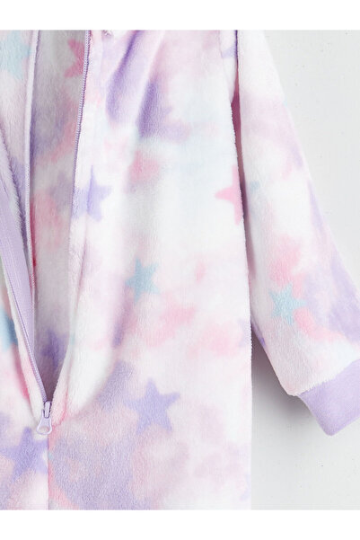 LC Waikiki Kapüşonlu Pelüş Kız Çocuk Uyku Tulumu