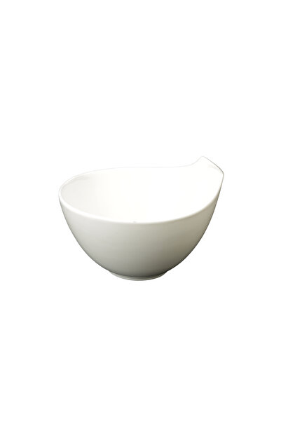 SQUALO Squalo - Elegant Round Deep Serving Dish (Porcelain) White - 11.5x17.6x17.3 cm