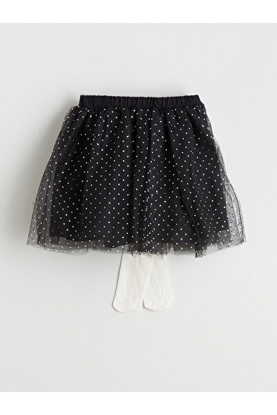 LC Waikiki Siyah Beli Lastikli Kız Çocuk Tütü Etek