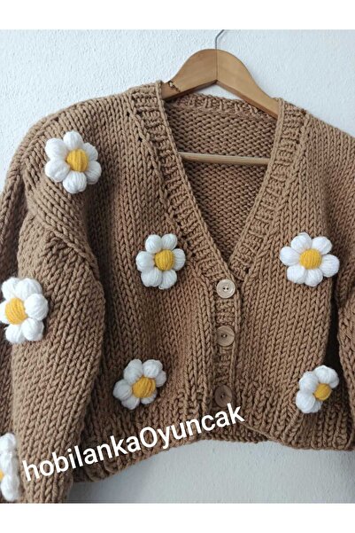 hobilanka Women's Rose Motif Cardigan